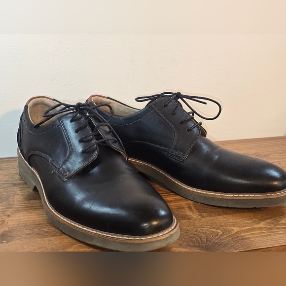 Steve Madden Men's Priam Black Leather Oxfords Size 9M - Picture 2 of 10